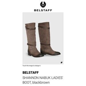Belfstaff “Shannon” Suede Tall Buckle Women’s Boots Size 39 Or 9 USA MSRP $600